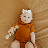 Short Sleeve Bodysuit - Camel