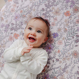 Premium Knit Fitted Crib Sheet - Flora