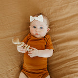 Short Sleeve Bodysuit - Camel
