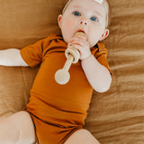 Short Sleeve Bodysuit - Camel