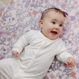Premium Knit Fitted Crib Sheet - Flora