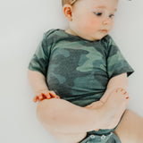 Short Sleeve Bodysuit - Hunter