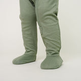Rib Knit Zip-Up Footie Pajama - Clover