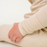 Rib Knit Zip-Up Footie Pajama - Moonstone