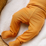 Rib Knit Footed Baby Pants - Dolce