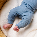 Rib Knit Baby Pants - Atlantic