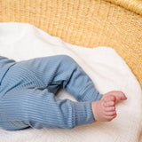 Rib Knit Baby Pants - Atlantic