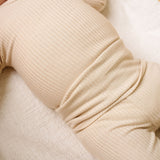 Rib Knit Footed Baby Pants - Moonstone