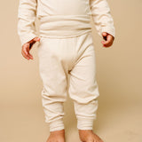 Rib Knit Long Sleeve Bodysuit - Moonstone