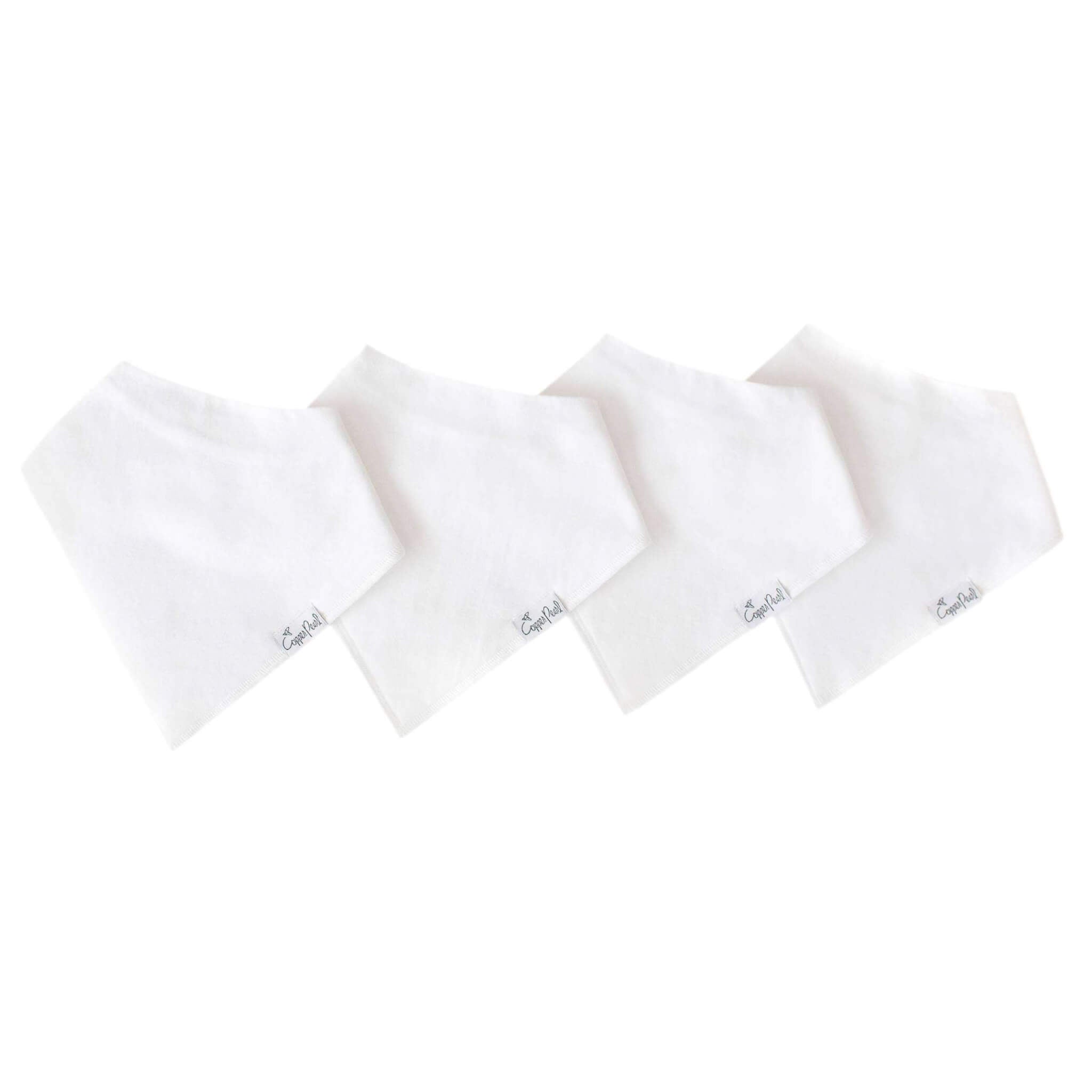 Baby Bandana Bibs - White Basics