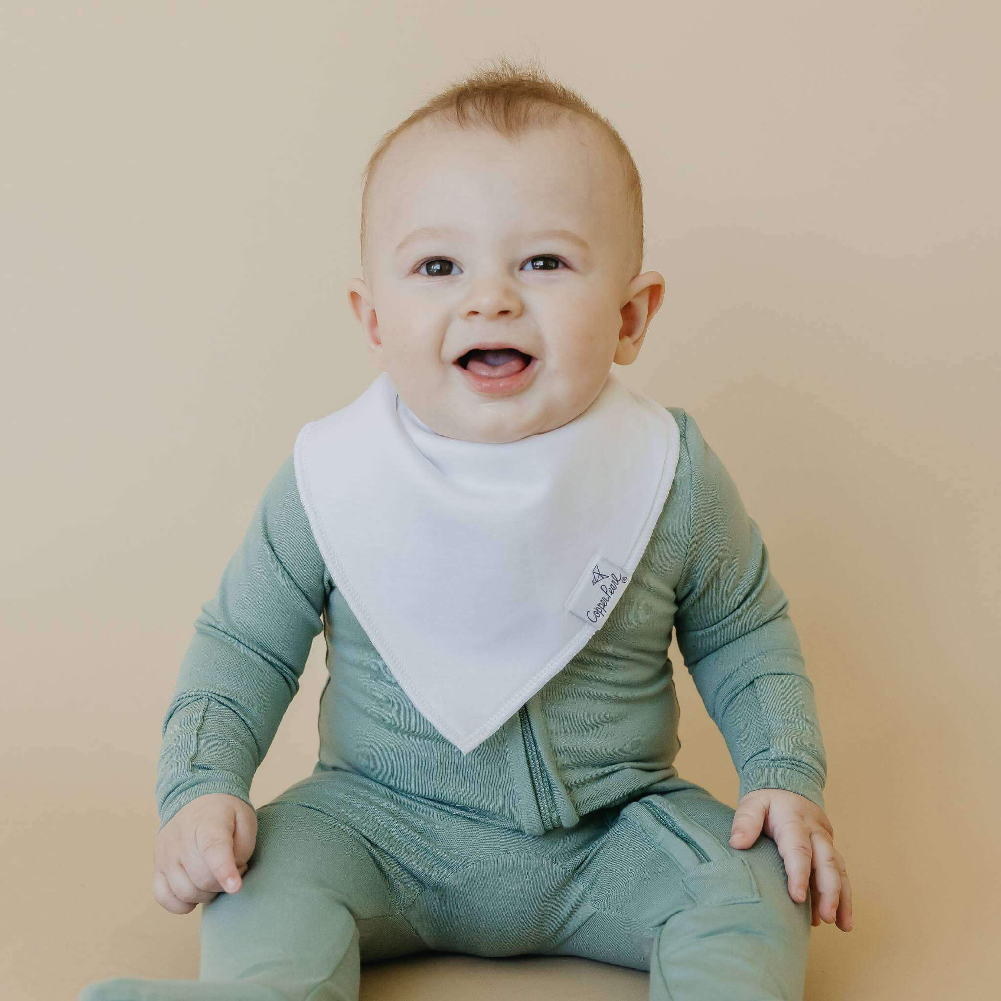 Baby Bandana Bibs - White Basics