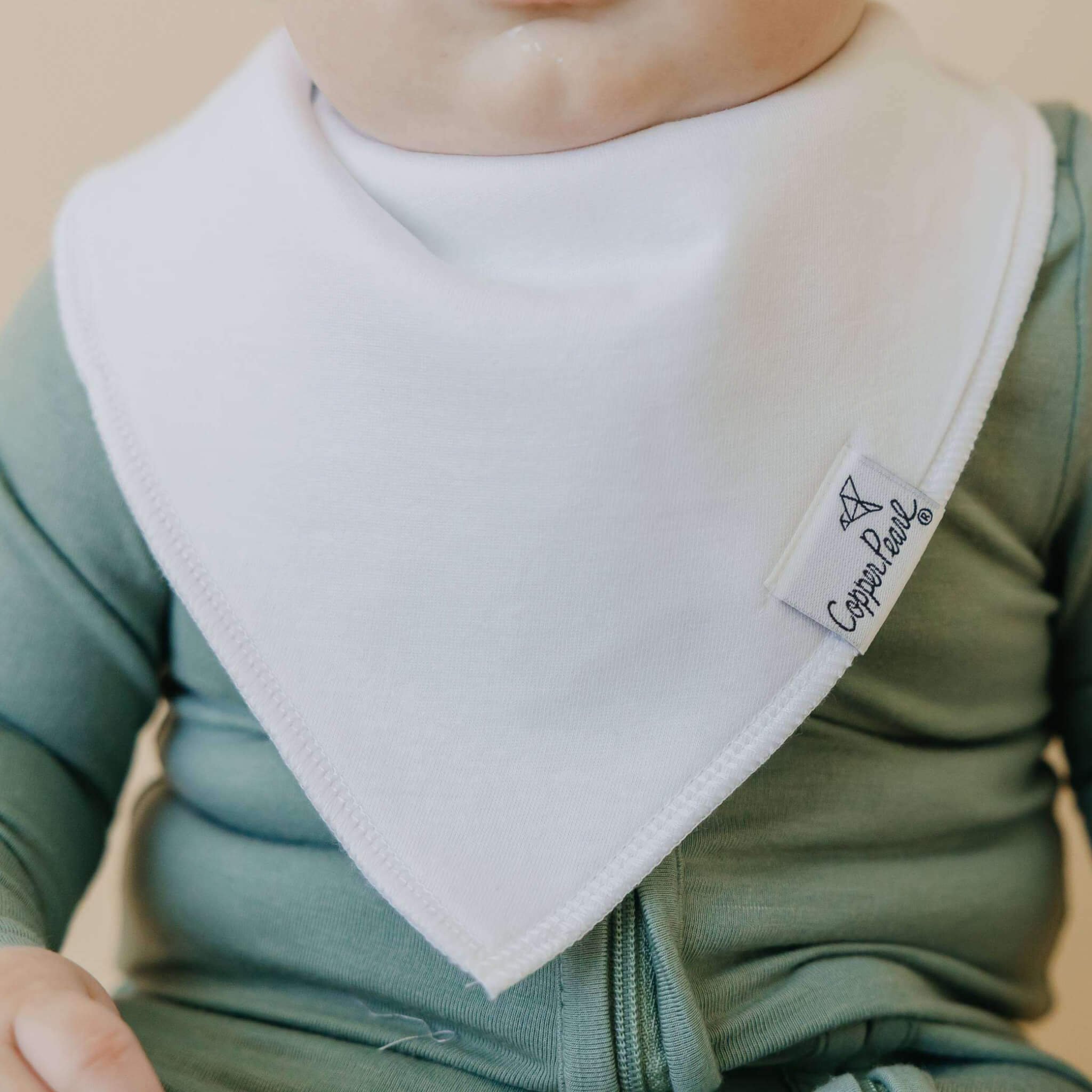 Baby Bandana Bibs - White Basics