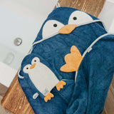 Character Bamboo Hooded Towel - Pebbles