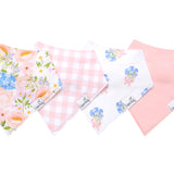 4 Pack Baby Bandana Bibs - Penelope