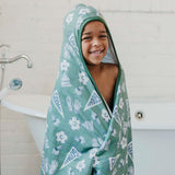 Premium Big Kid Hooded Towel - Kick Off