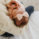 Bowtie Nylon Bow - Blush