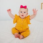 Bowtie Nylon Bow - Raspberry