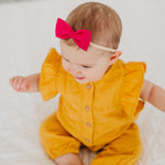 Bowtie Nylon Bow - Raspberry