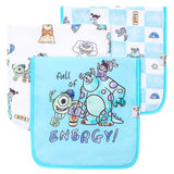 3 Pack Premium Burp Cloths - Monsters, Inc. Medley