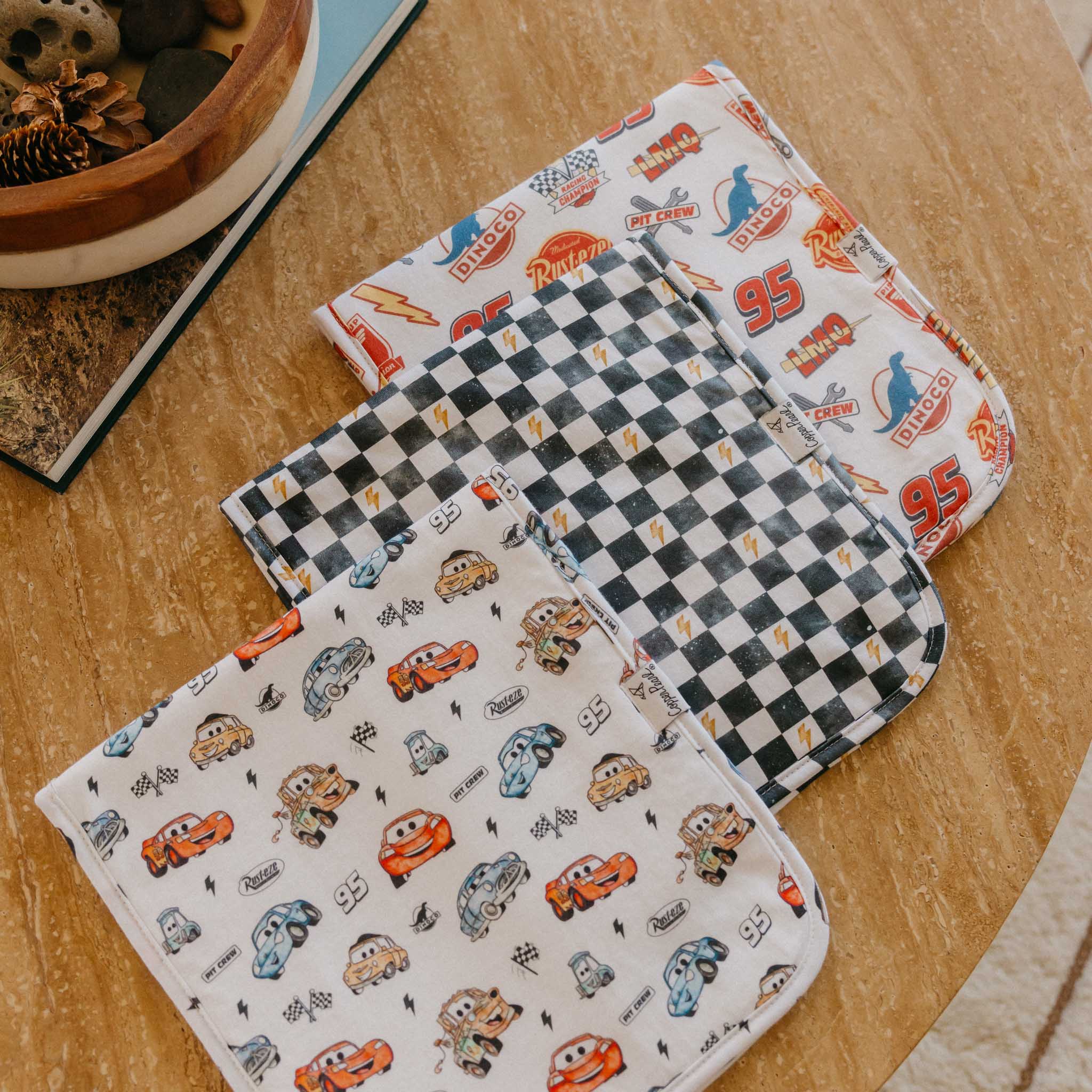 Burp Cloths Pixar Cars