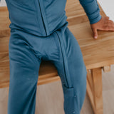 Zip-Up Footie Pajama - Steel