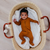 Zip-Up Footie Pajama - Camel