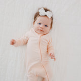 Zip-Up Footie Pajama - Blush