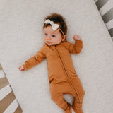 Zip-Up Footie Pajama - Pecan
