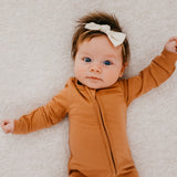Zip-Up Footie Pajama - Pecan