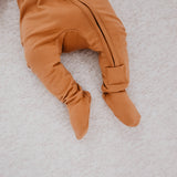 Zip-Up Footie Pajama - Pecan