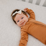 Zip-Up Footie Pajama - Pecan