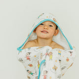 Premium Big Kid Hooded Towel - CoComelon Friends