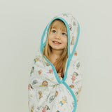 Premium Baby Knit Hooded Towel - CoComelon Friends