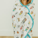 Premium Baby Knit Hooded Towel - CoComelon Friends