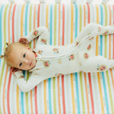 Premium Knit Fitted Crib Sheet - CoComelon Stripe