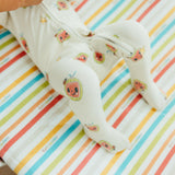 Premium Knit Fitted Crib Sheet - CoComelon Stripe