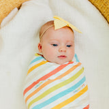 Knit Swaddle Blanket - CoComelon Stripe