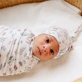 Knit Swaddle Blanket - Minnie Mouse's Bowquet