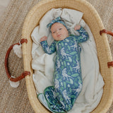 Newborn Knotted Gown - Jurassic Park