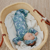 Newborn Knotted Gown - Jurassic Park