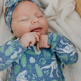 Newborn Knotted Gown - Jurassic Park