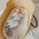 Rib Knit Newborn Knotted Gown - Ash