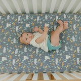 Premium Knit Fitted Crib Sheet - Bengal