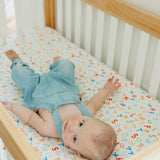 Premium Knit Fitted Crib Sheet - Webster