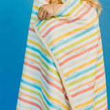 Premium Big Kid Hooded Towel - CoComelon Stripe