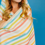 Premium Big Kid Hooded Towel - CoComelon Stripe