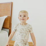 2pc Short Sleeve Pajama Set - Jurassic Park Fossils