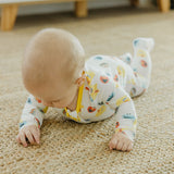 Zip-Up Footie Pajama - Sesame Scribbles