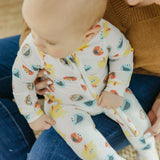 Zip-Up Footie Pajama - Sesame Scribbles