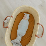 Rib Knit Swaddle Blanket - Ash